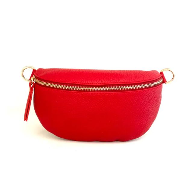 Leather Sling Bag Red - Essjai