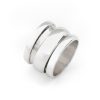Sterling silver spin barrel ring
